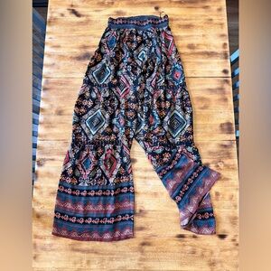 Nostalgia Multicolor Geometric Wide-Leg Pants ( Never Worn)